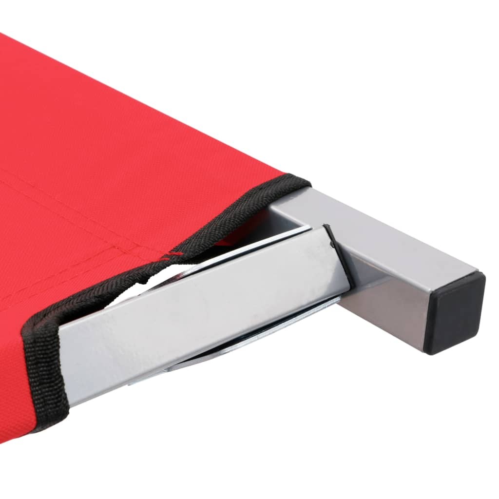 Camping Bed 190x74x47 cm XL Red